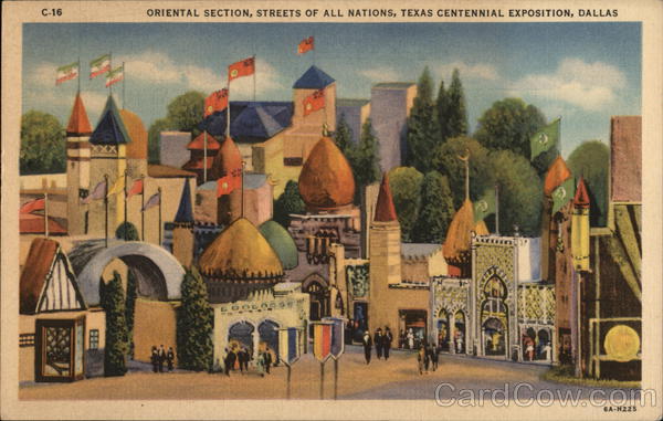Oriental Section, Streets of All Nations, Texas Centennial Exposition, Dallas