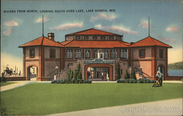 Riviera From North, Looking South Over Lake Lake Geneva Wisconsin