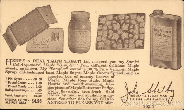 John Shelby Maple Sugar Man Barre Vermont