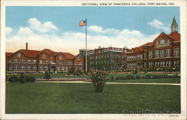 Sectional view of concordia College Fort Wayne Indiana