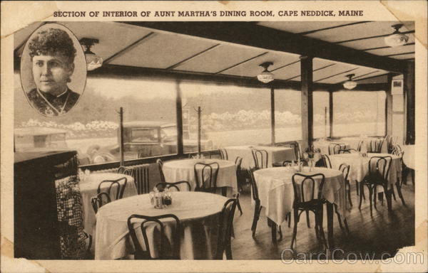Section of Interior of Aunt Martha's Dining Room Cape Neddick Maine
