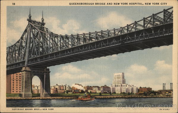 Queensborough Bridge and New York Hospital