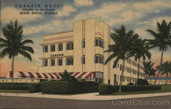 Corsair Hotel, Directly on the Ocean Miami Beach Florida