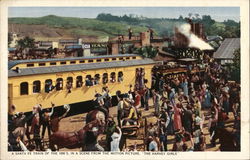 A Santa Fe Train of the 1890's in a Scene From the Motion Picture "The Harvey Girls" Postcard
