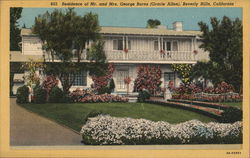 Residence of Mr. and Mrs. George Burns (Gracie Allen) Beverly Hills, CA Postcard Postcard Postcard