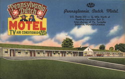 Pennsylvania Dutch Motel Denver, PA Postcard Postcard Postcard