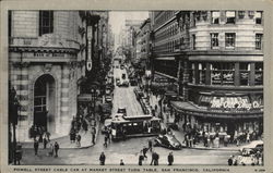 Powell Street Cable Car at Market Street Turn Table San Francisco, CA Postcard Postcard Postcard