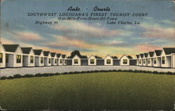 Auto Courts Postcard