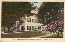 De La Vergne Farms Hotel from the West Lawn Amenia, NY Postcard Postcard Postcard