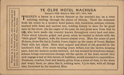 Ye Olde Hotel Nachusa - Poem and List of Famous Guests Dixon, IL Postcard Postcard Postcard