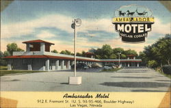 View of Ambassador Motel Las Vegas, NV Postcard Postcard Postcard