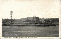 Maine Seabord Paper Mill, Penobscot River Bucksport, ME Postcard Postcard Postcard