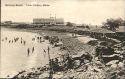 Bathing Beach York Harbor, ME Postcard Postcard Postcard