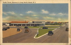 Traffic Circle, Entrance to Long Beach Island, N.J. Postcard