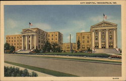 View of City Hospital Indianapolis, IN Postcard Postcard Postcard