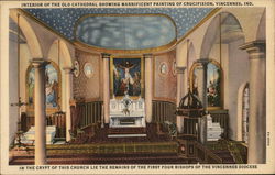 St. Francis Xavier Cathedral - Interior Vincennes, IN Postcard Postcard Postcard