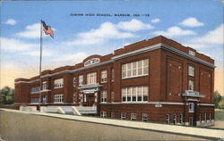 Junior High School, Warsaw, Ind. Postcard