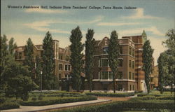 Women's Residence Hall, Indiana State Teachers' College Postcard