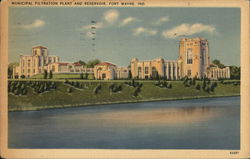 Municipal Filtration Plant and Reservoir Postcard