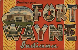 Greetings from Fort Wayne Indiana Postcard Postcard Postcard