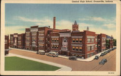 Central High School, Evansville, Indiana Postcard Postcard Postcard