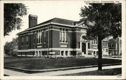 Public Library Connersville, IN Postcard Postcard Postcard