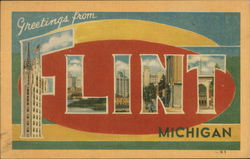 Greetings from Flint, Michigan Postcard Postcard Postcard