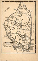 Map of Mackinac Island, MI Postcard