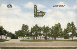 Village Green Motel Postcard