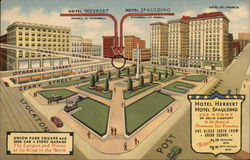 Hotels Herbert and Spaulding Postcard