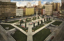View of Union Square San Francisco, CA Postcard Postcard Postcard