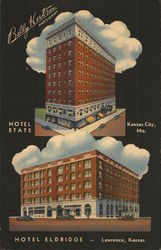 Hotel Eldridge lawrence, KS Postcard Postcard Postcard