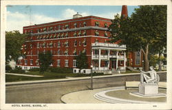 Hotel Barre Vermont Postcard Postcard Postcard