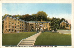 Jennie Edmundson Memorial Hospital and Nurses Home Council Bluffs, IA Postcard Postcard Postcard