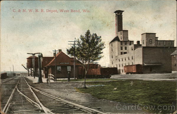 C. & N. W. R. R. Depot West Bend Wisconsin