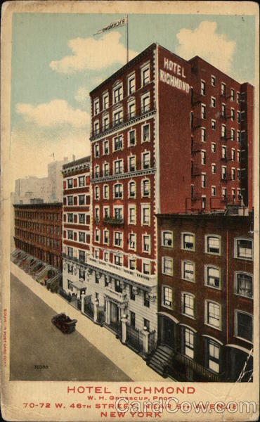 Hotel Richmond, 70-72 W. 46th Street, Near 5th Avenue New York