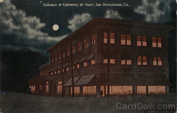 Chamber of Commerce by Night San Bernardino California