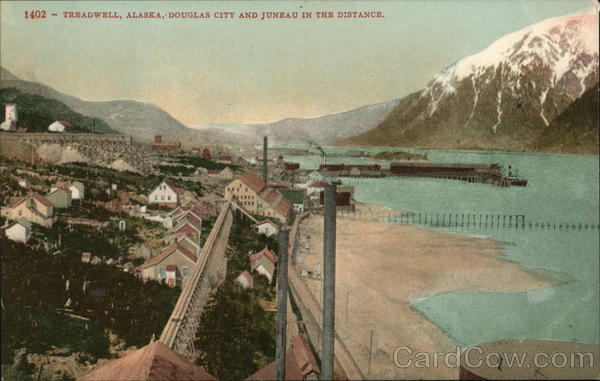 Bird's Eye View of Treadwell, Douglas City and Juneau in the Distance Alaska