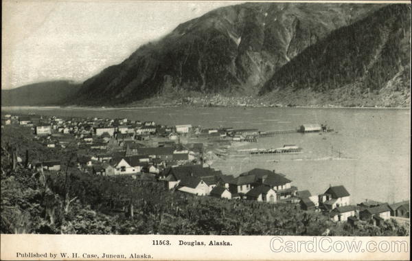 Aerial View of Town Douglas Alaska