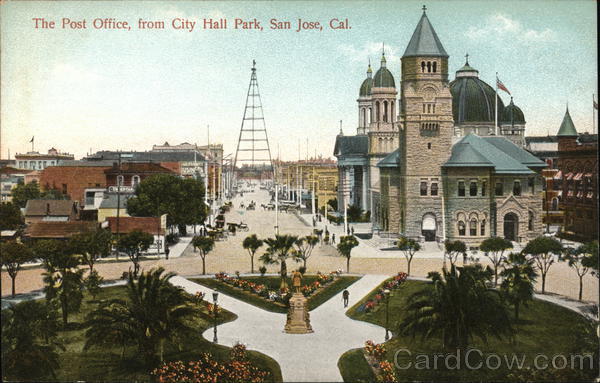 Post Office from City Hall Park San Jose California