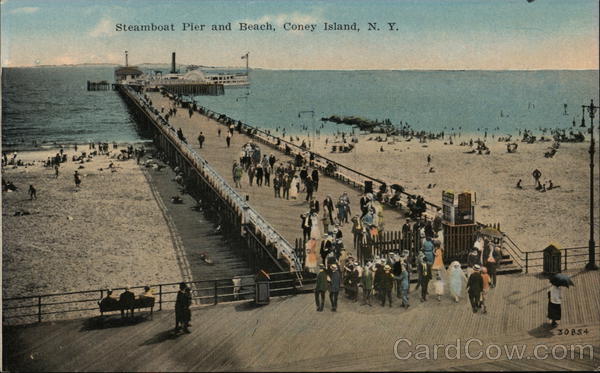 Steamboat Pier and Beach, Coney Island Brooklyn New York
