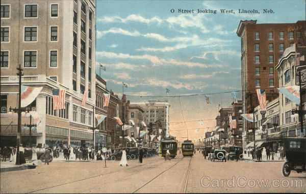 O Street Looking West Lincoln Nebraska