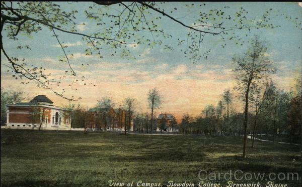 View of Campus, Bowdoin College Brunswick Maine
