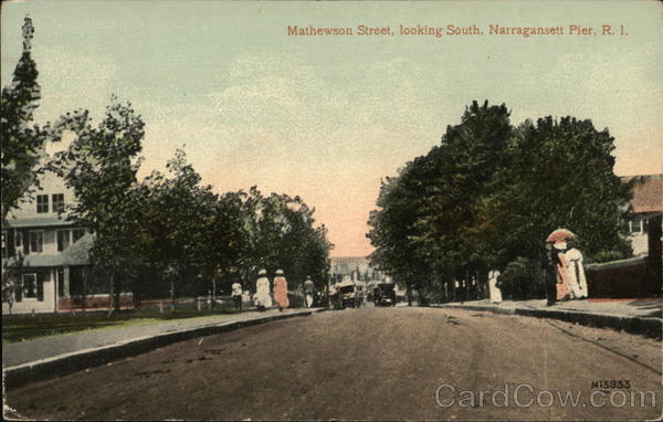 Mathewson Street, Looking South Narragansett Pier Rhode Island