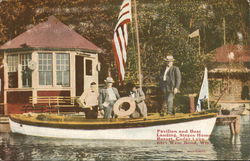 Pavilion and Boat Landing, Stoges Home Resort, Cedar Lake West Bend, WI Postcard Postcard Postcard