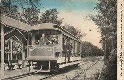 Rail Car at Grand View Hotel Waupaca, WI Postcard Postcard Postcard
