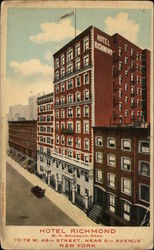 Hotel Richmond, 70-72 W. 46th Street, Near 5th Avenue Postcard