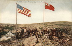 Under Two Flags, White Pass Summit Skagway, AK Postcard Postcard Postcard