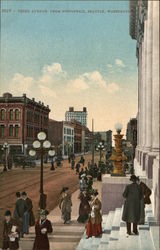 Third Avenue from Post Office Seattle, WA Postcard Postcard Postcard