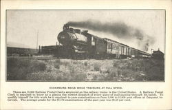 Exchanging Mails While Traveling at Full Speed Postcard